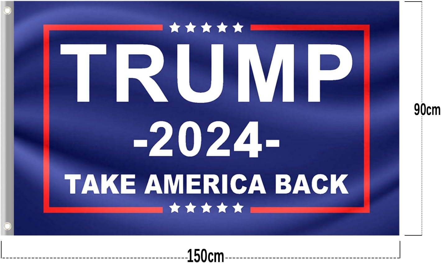 Trump 2024 “Take America Back” Flag – Double-Sided, (3x5ft, 3-Ply)