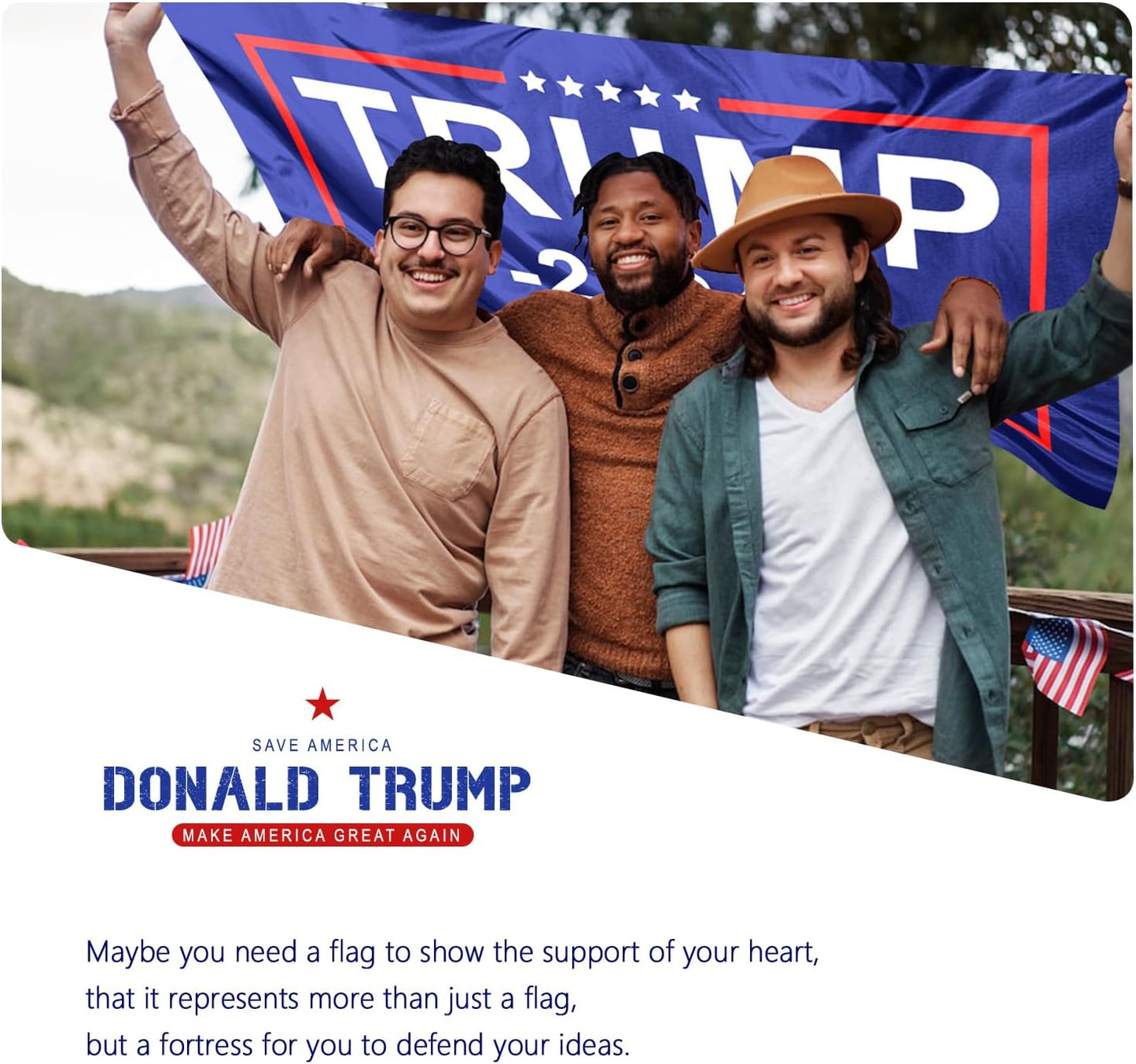 Trump 2024 “Take America Back” Flag – Double-Sided, (3x5ft, 3-Ply)